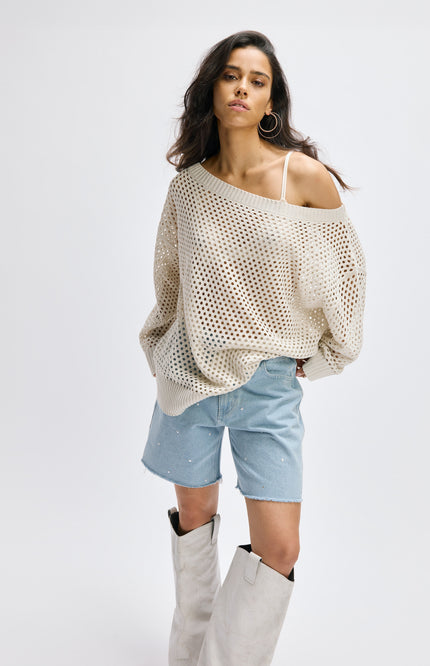 Refined Department Trui Reva Offwhite R2508890708 Stretchshop.nl