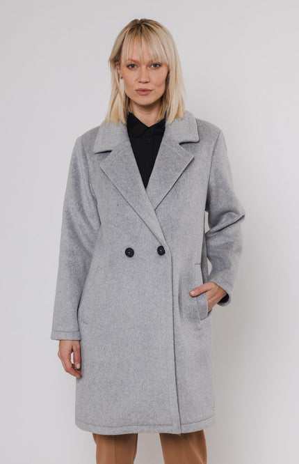 Rino & Pelle Coat bonne double breasted grey Stretchshop.nl