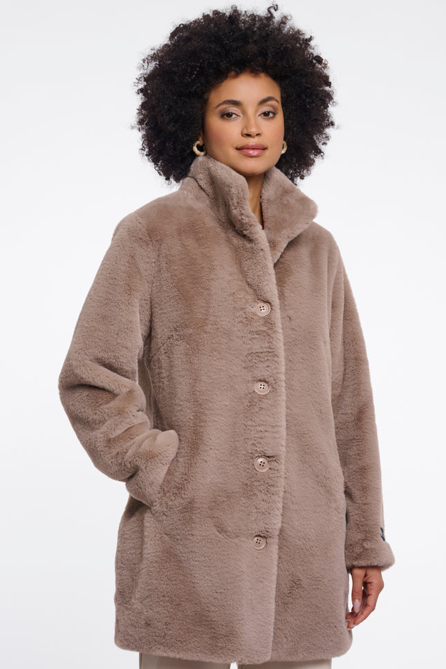 Rino & Pelle Coat Nonna Mocha Latte Stretchshop.nl