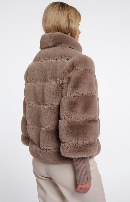 Rino & Pelle Jacket Feline Mocha Latte Stretchshop.nl