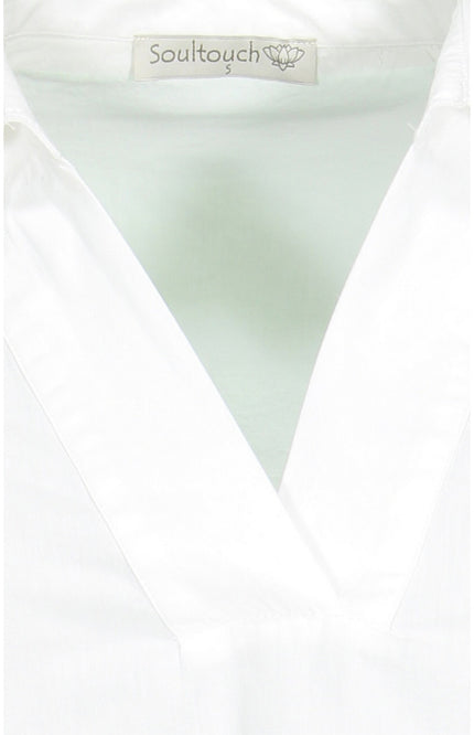 Soultouch Blouse polo luca white Stretchshop.nl