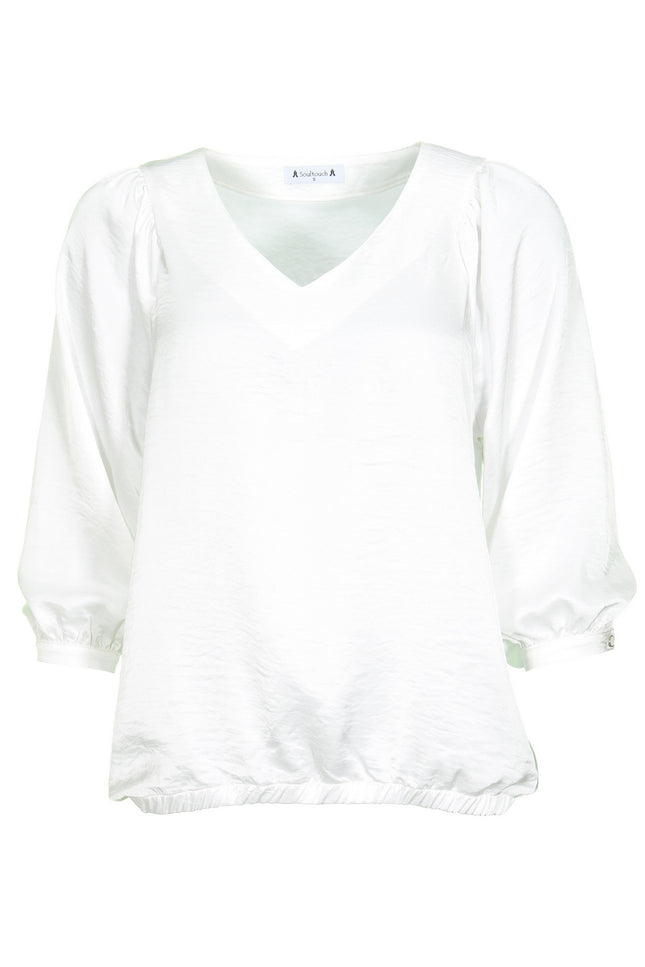 Shirt v-neck nienke white