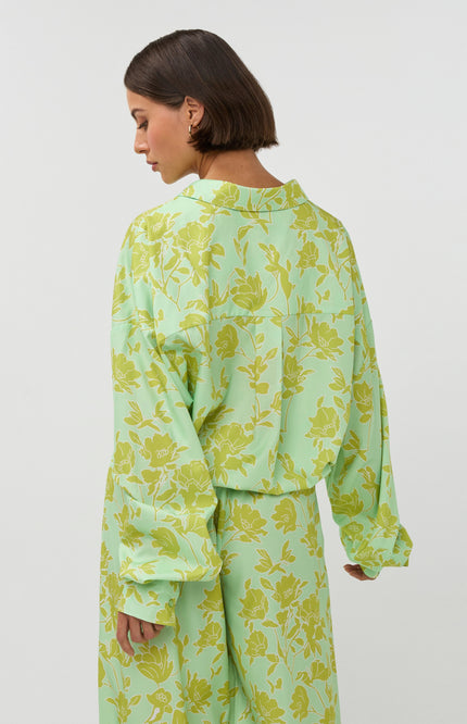 Studio Amaya Blouse Lilou Multi Print Green Stretchshop.nl