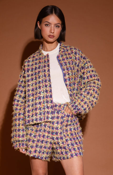 Studio Amaya Bomber Fleur Multi Print Stretchshop.nl