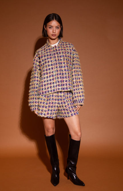Studio Amaya Bomber Fleur Multi Print Stretchshop.nl