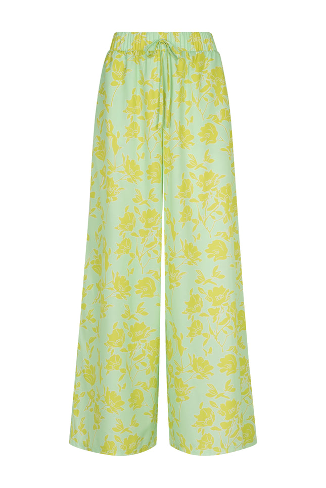 Studio Amaya Broek Amelie Multi Print Green Stretchshop.nl