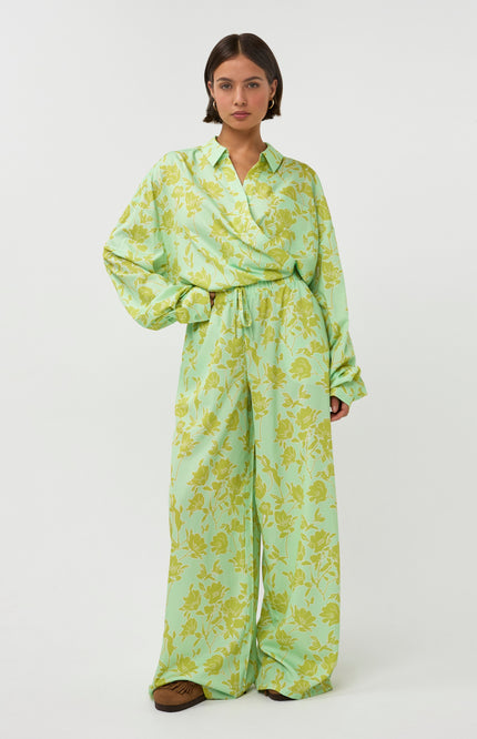 Studio Amaya Broek Amelie Multi Print Green Stretchshop.nl
