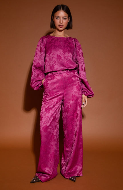 Studio Amaya Broek Anna Fuchsia Stretchshop.nl