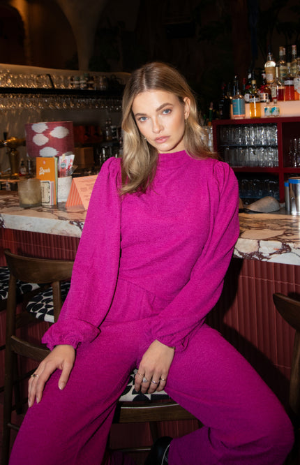 Studio Amaya Broek Isla Fuchsia Stretchshop.nl