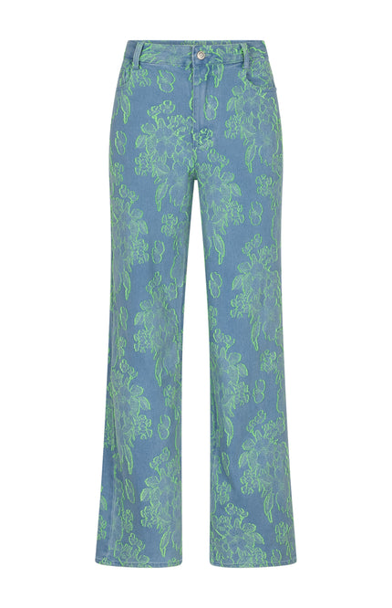 Studio Amaya Jeans Anna Lime Stretchshop.nl