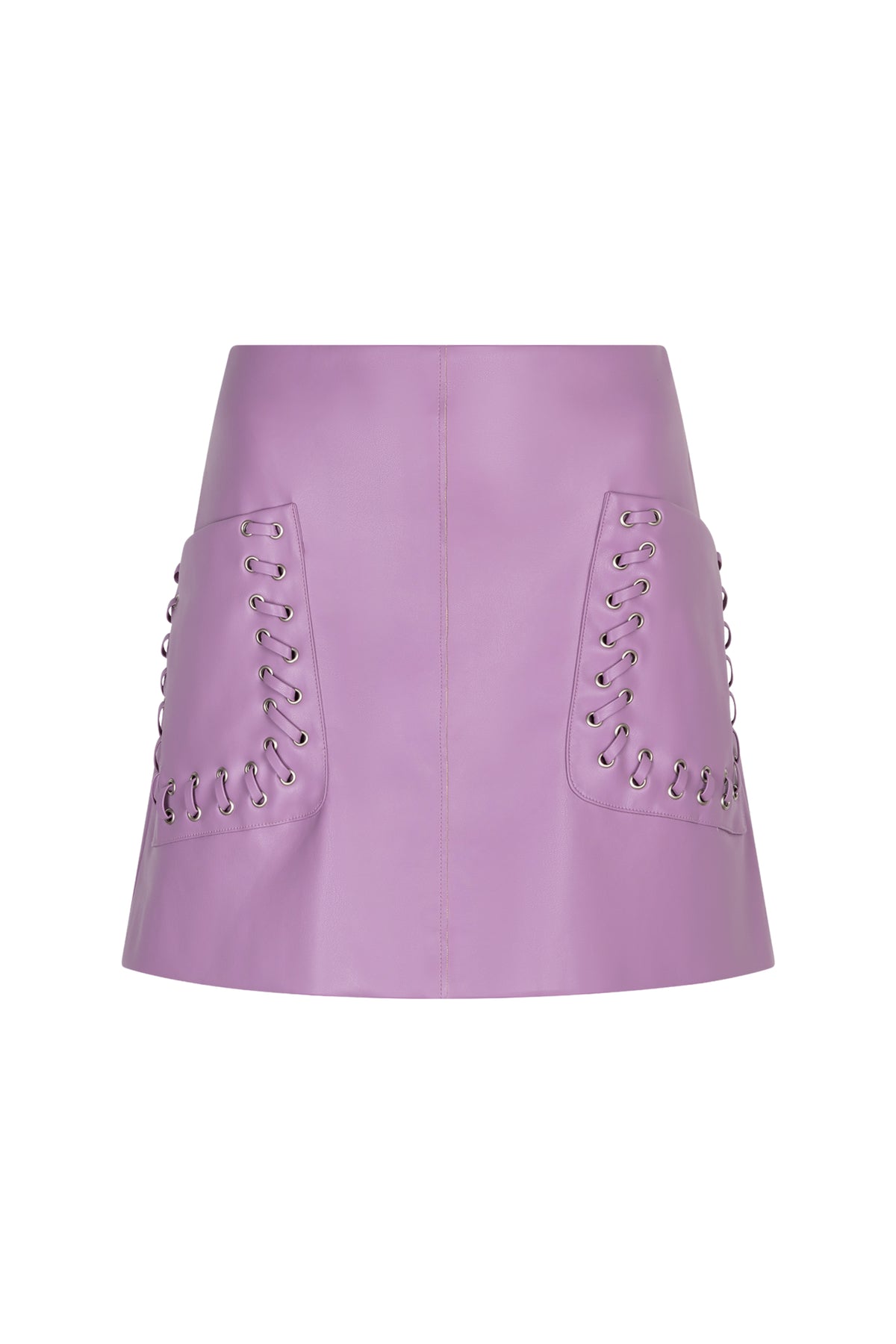 Lila rok Siena van Studio Amaya met bloemenprint en tailleband, gedragen door een model op de foto.