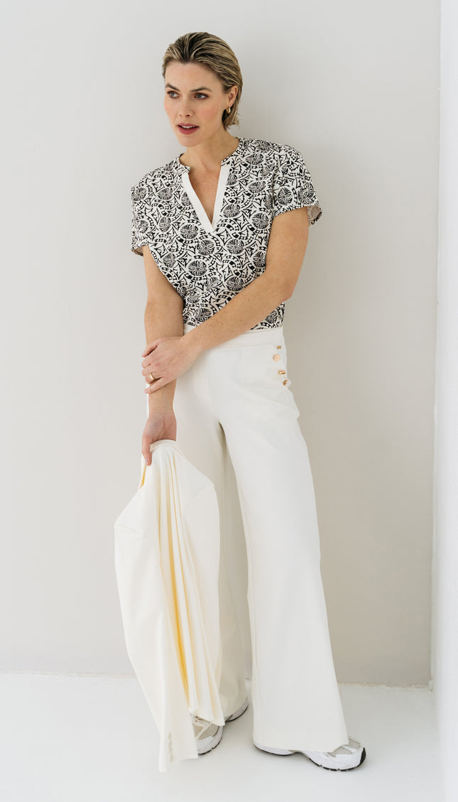 Maicazz Travel Broek Xavi Offwhite Stretchshop.nl