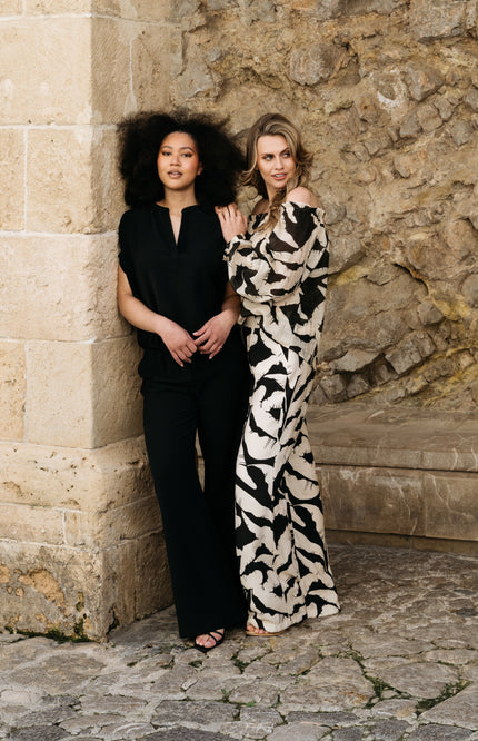 &Co woman Broek Nelly Black PA366 Stretchshop.nl