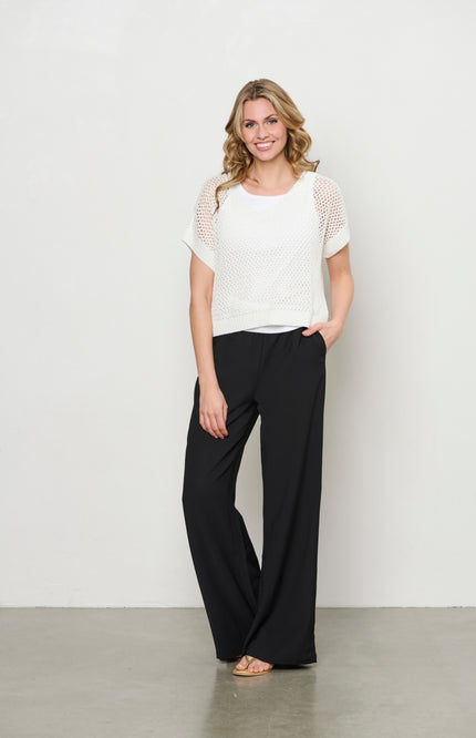 &Co woman Top Beth Off White PU131 Stretchshop.nl