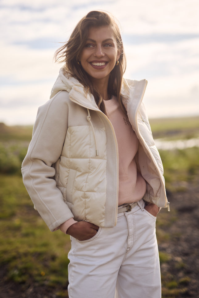 Nukus Jacket Sienna Offwhite NKF13076 Stretchshop.nl