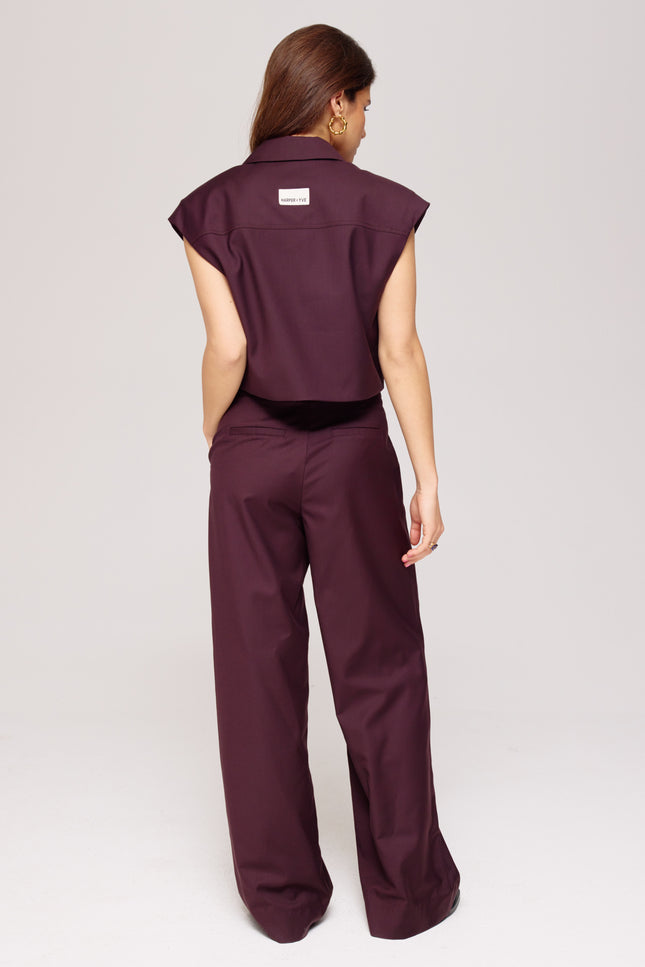 Broek Sadie Dark Fudge AW25N104