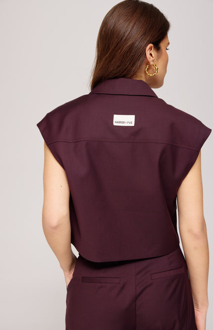 Gilet Esmee Dark Fudge AW25N216