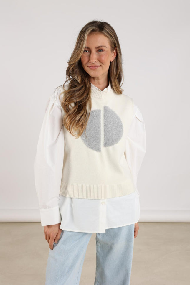 Top Intarsia Offwhite NKF07000