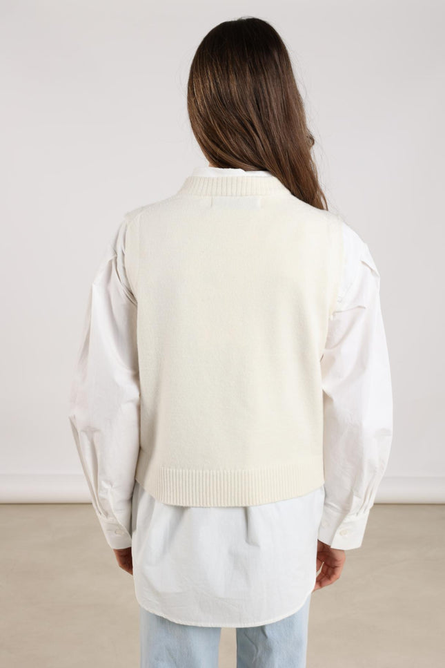 Top Intarsia Offwhite NKF07000