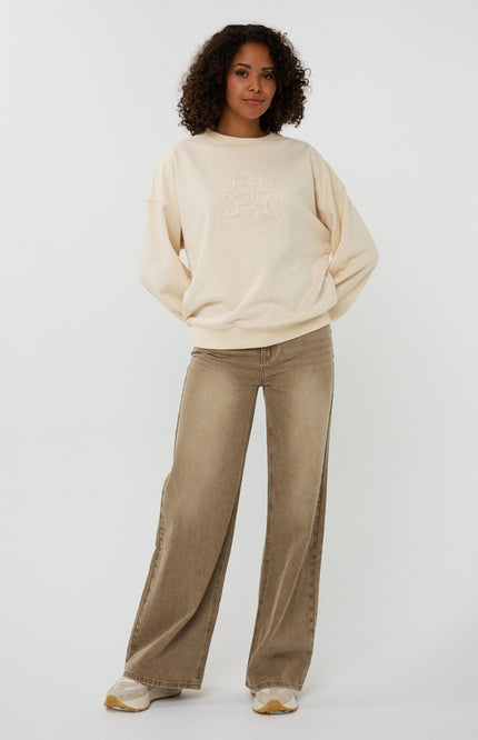 Sweater Embossed Ecru F25.05523