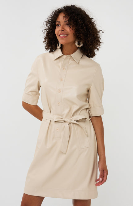 Jurk Super Soft Vegan Leather Light Sand F25.11508