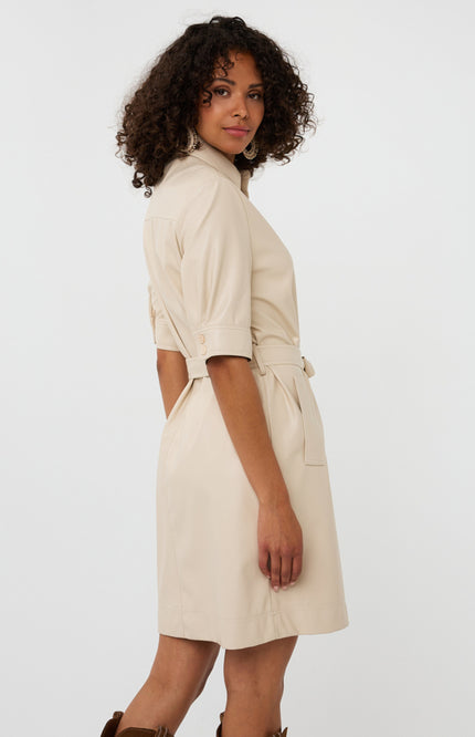 Jurk Super Soft Vegan Leather Light Sand F25.11508