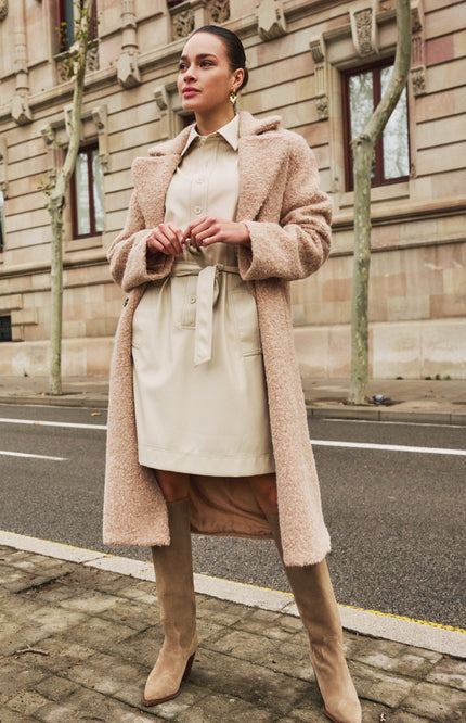 Jurk Super Soft Vegan Leather Light Sand F25.11508