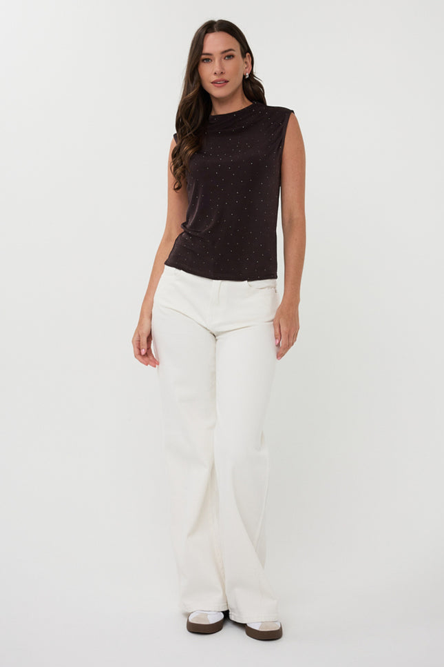 Broek Wide Leg Five Pockets Offwhite F25.12510