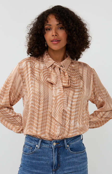 Blouse Bow Peaceful Print F25.14503