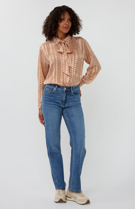 Blouse Bow Peaceful Print F25.14503