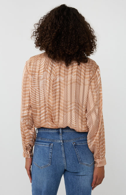 Blouse Bow Peaceful Print F25.14503