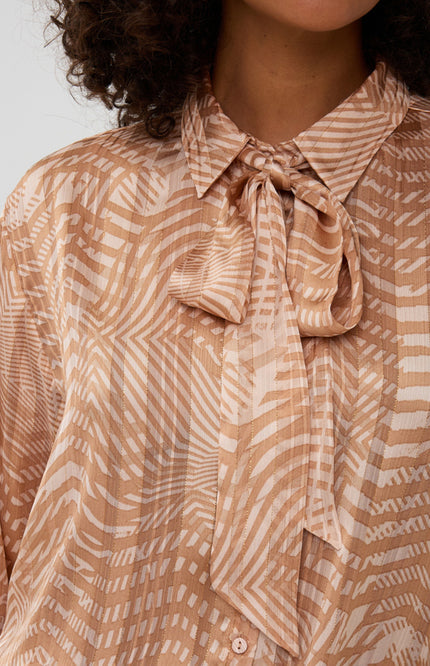 Blouse Bow Peaceful Print F25.14503