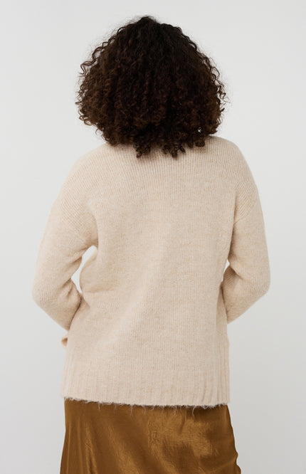 Sweater Diagonal Lines Light Sand F25.18500