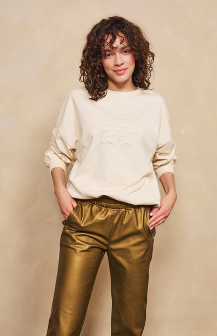 Sweater Embossed Ecru F25.05523