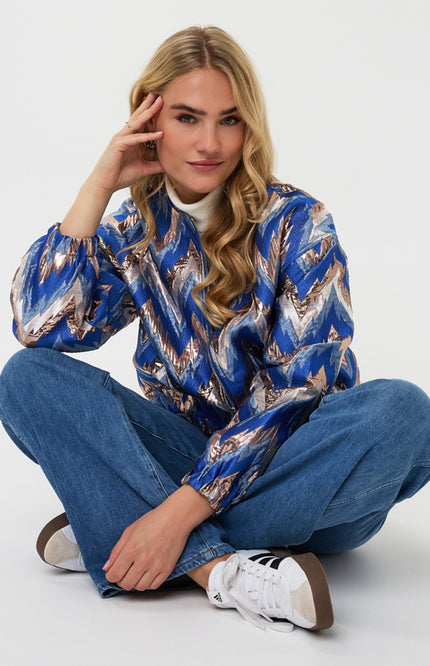 Jacket Bomber Jacquard Zigzag Print F25.19500