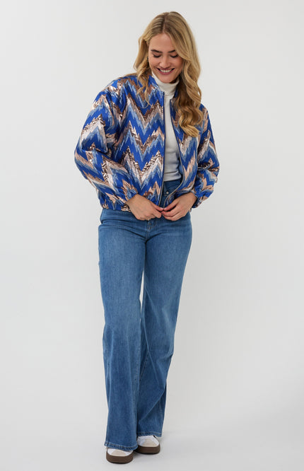 Jacket Bomber Jacquard Zigzag Print F25.19500