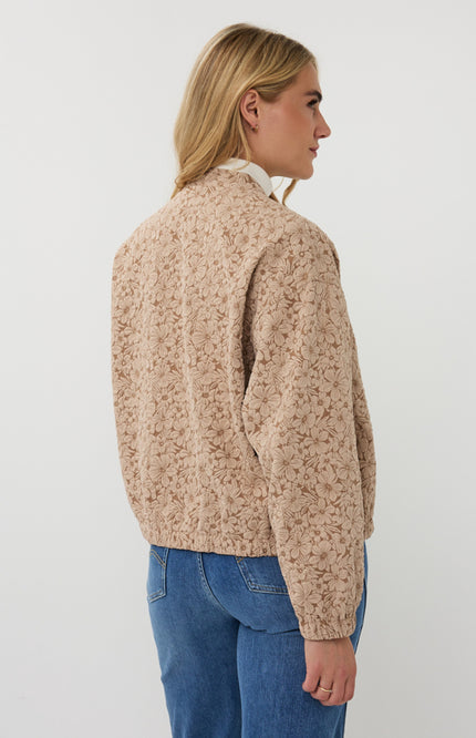 Jacket Bomber Flower 3D Sand F25.19510
