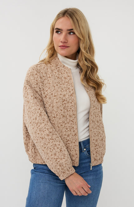 Jacket Bomber Flower 3D Sand F25.19510