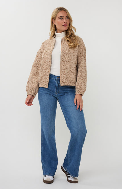 Jacket Bomber Flower 3D Sand F25.19510