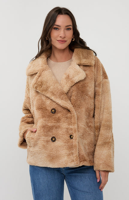 Jacket Melange Double Breasted Short Sand Melange F25.37514