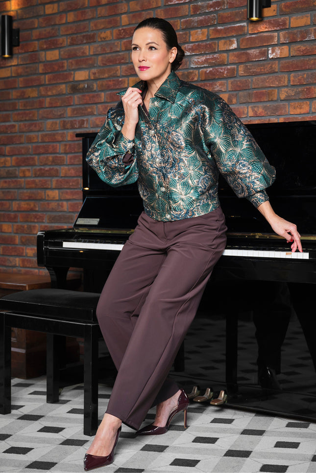 Jacket Jacquard Petrol Green 202783