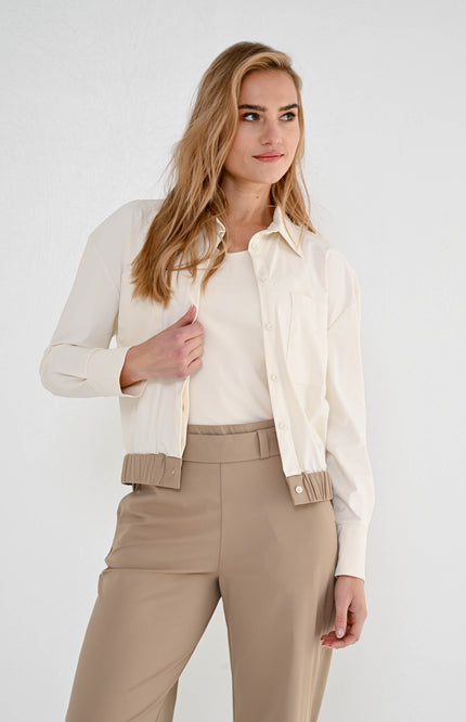 Maicazz Travel Blouse Nady Offwhite Light Sand Stretchshop.nl