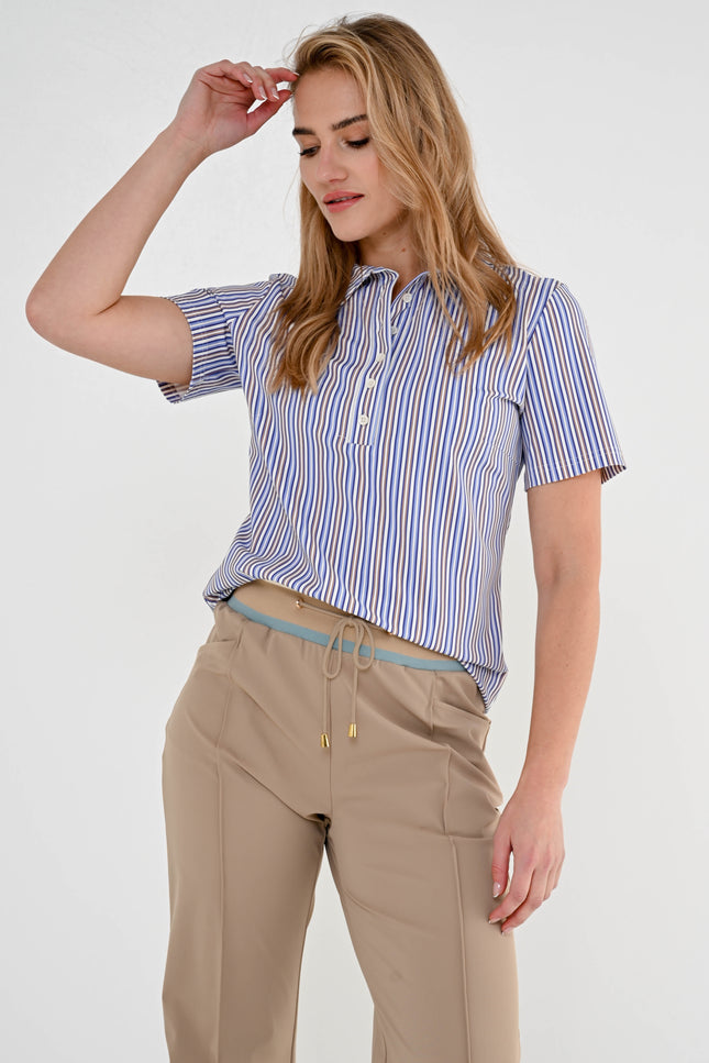 Maicazz Travel Top Remine Blue Stripe Stretchshop.nl