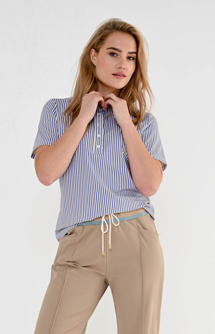 Maicazz Travel Top Remine Blue Stripe Stretchshop.nl