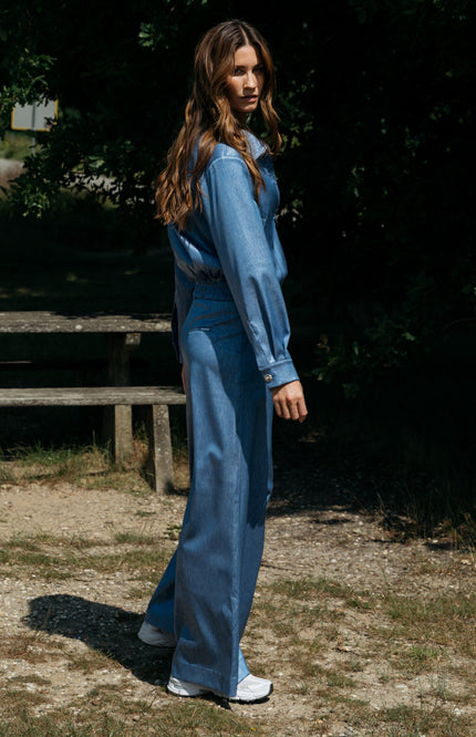 Zizo Jacket Soelle Blue Fog Stretchshop.nl