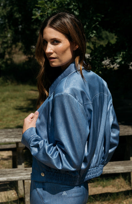 Zizo Jacket Soelle Blue Fog Stretchshop.nl