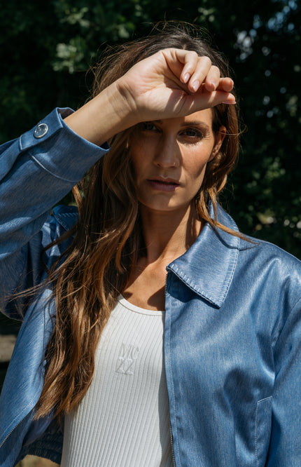 Zizo Jacket Soelle Blue Fog Stretchshop.nl