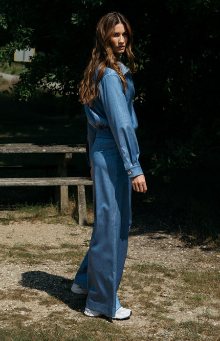 Zizo Broek Sydney Blue Fog Stretchshop.nl