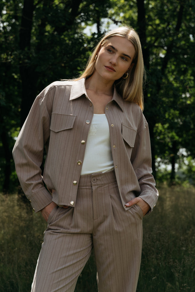 Zizo Jacket Saley Mocca Mouse Stretchshop.nl