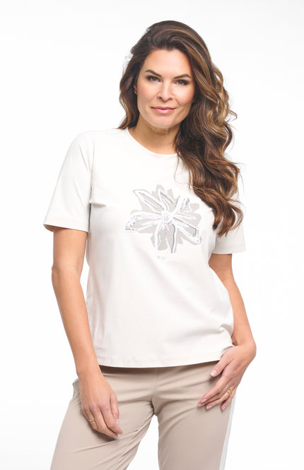 Zoso Travel T-Shirt Amee Kit Sand Stone 261 Stretchshop.nl